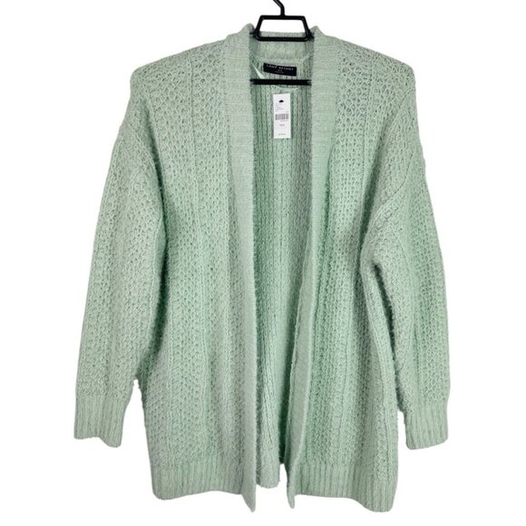 Lane Bryant Women's Plus 18/20 Cable Knit Open Cardigan Sweater Mint NWT - Picture 1 of 11